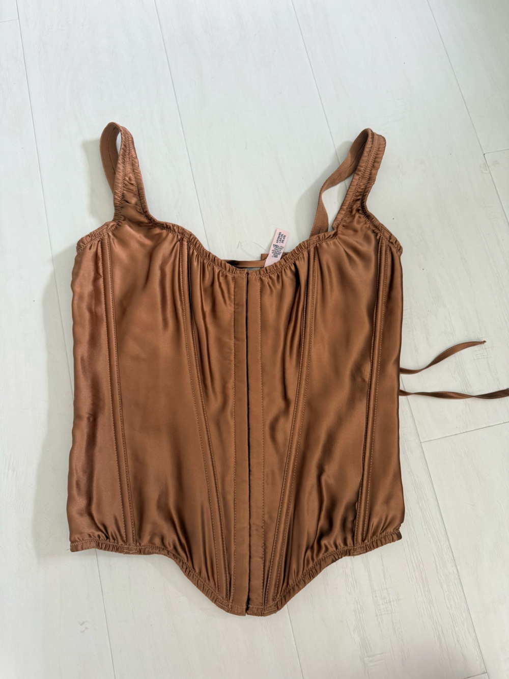Victoria's Secret Brown Satin Slip Top